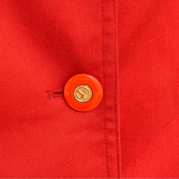 🔥St John Sport🔥 Made In USA Orange Button Closure Blazer  Size Medium - Picture 4 of 10